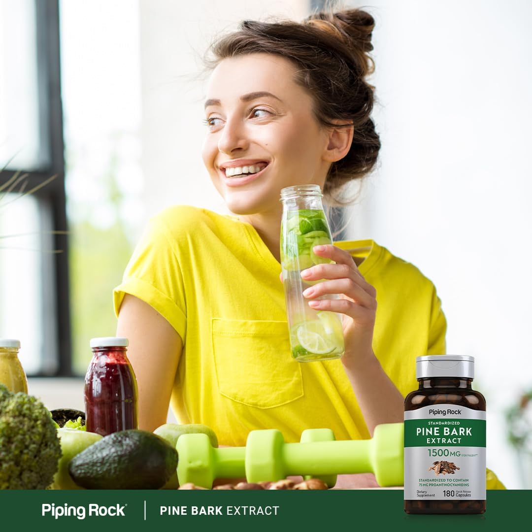 Piping Rock Pine Bark Extract Capsules, 180 Capsules - görsel 5