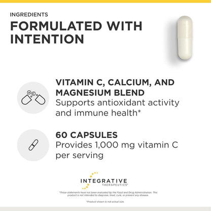 Integrative Therapeutics Buffered Vitamin C 1,000 mg with Magnesium and Calcium - 60 Vegan Capsules