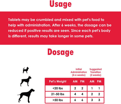 Derm Tabs Regular Strength for Dogs – Natural Oil, Vitamins, Minerals, and Antioxidants – 120 Chewable Tablets