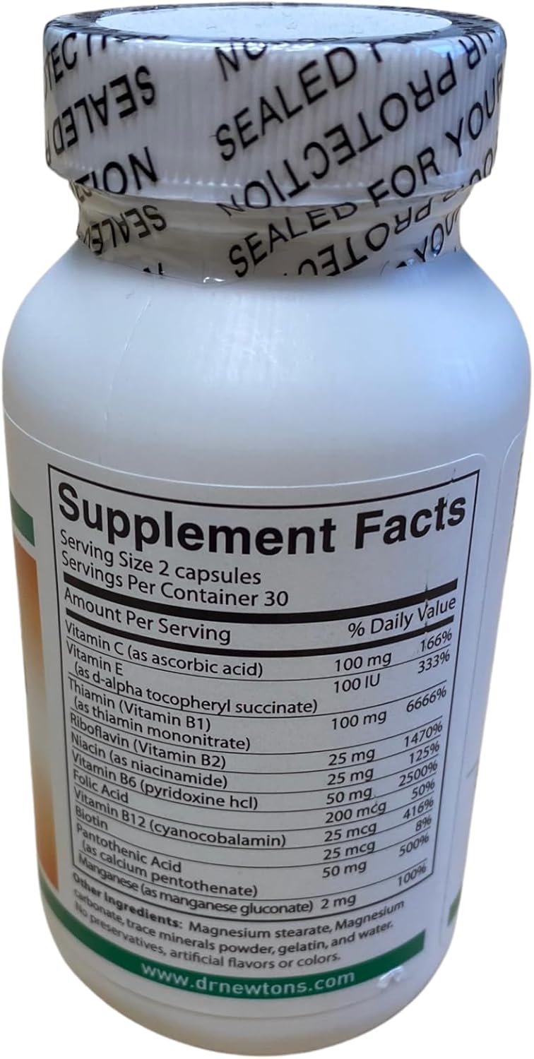 Vital B100 Vitamin B Complex Food Supplement - 60 Capsules - görsel 3