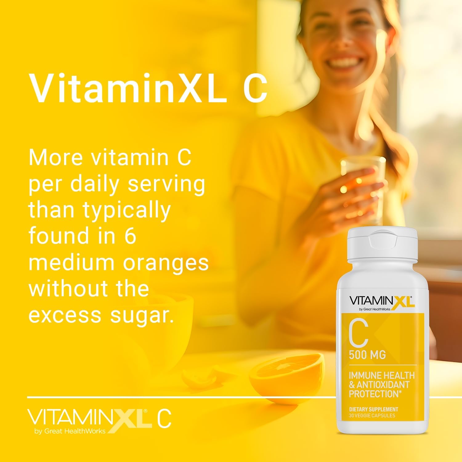OmegaXL VitaminXL Vitamin C Supplement, 500 mg - 30 Vegan Capsules - görsel 3