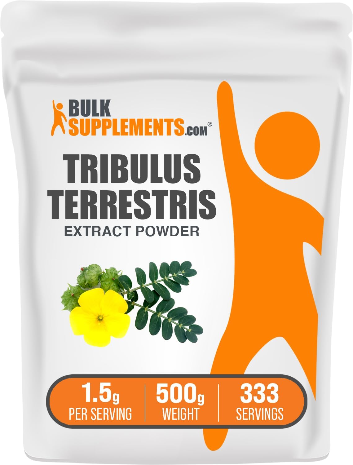 BulkSupplements.com Tribulus Terrestris Extract Powder - Herbal Supplement, 1.5g per Serving, 500g - görsel 1