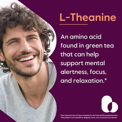 BESTVITE L-Theanine 200mg (120 Vegetarian Capsules) - No Stearates - Vegan - Non-GM - Gluten-free
