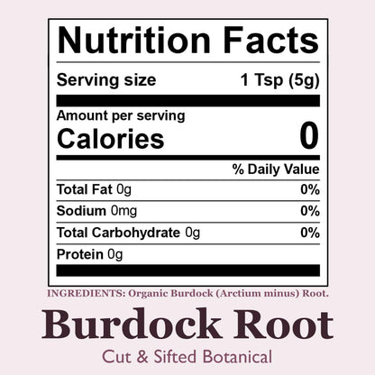 Organic Positively Botanicals Company, Burdock Root, Herbal Tea Loose Leaf Botanical, 454 g