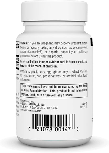 Source Naturals N-A-G (N-Acetyl Glucosamine) – 500 mg – 60 Tablets – Joint and Gut Support Supplement