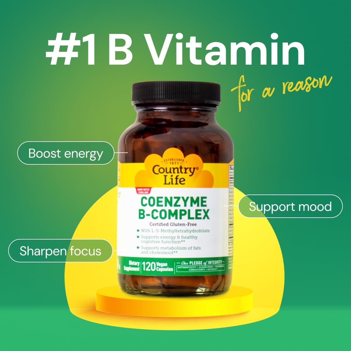 Country Life Coenzyme B-Complex, 120 Capsules - görsel 2