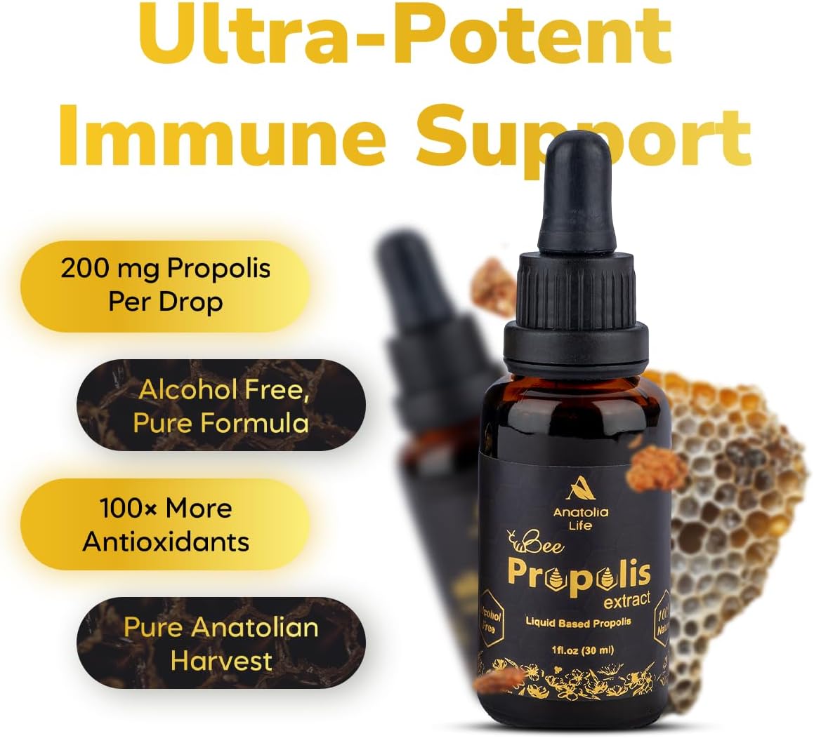 Natural Bee Propolis Extract, 30 mL, Advanced Liquid Tincture - görsel 2