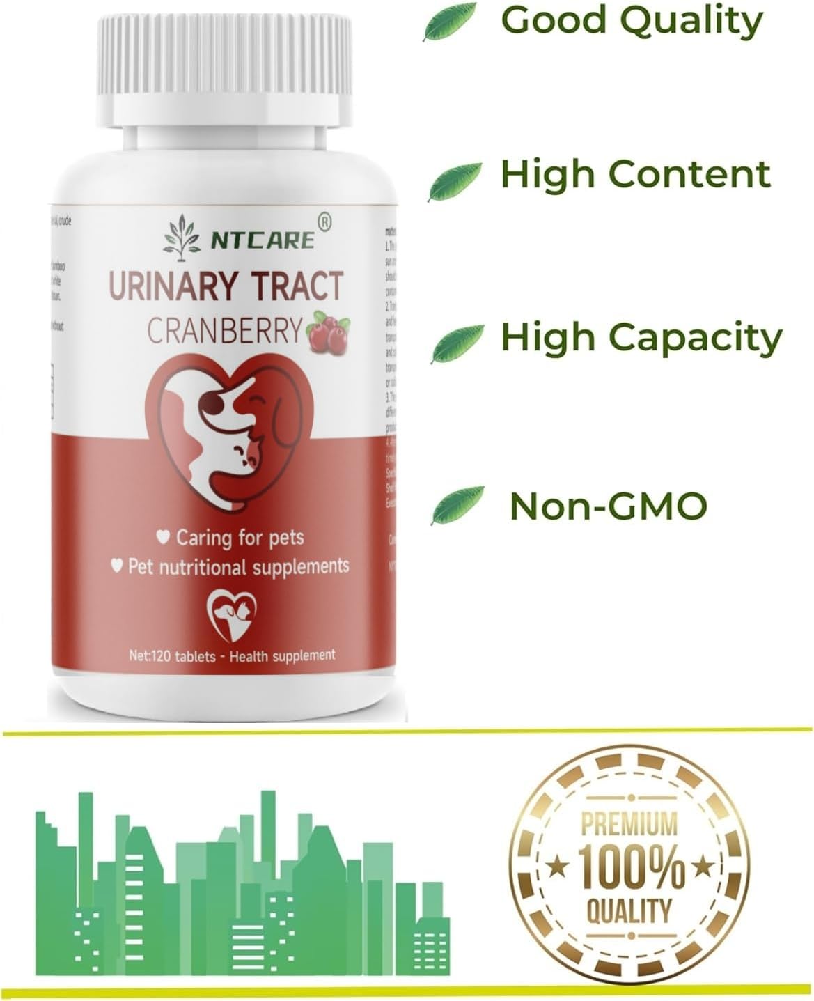 Cranberry for Dogs and Cats - Urinary Tract & Bladder Health Support - 120 Tablets - görsel 5