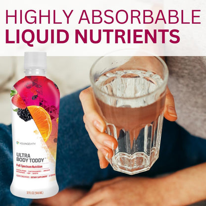 Youngevity Ultra Body Toddy - 100+ Nutrient Liquid Multivitamin & Mineral Supplement, 946 ml