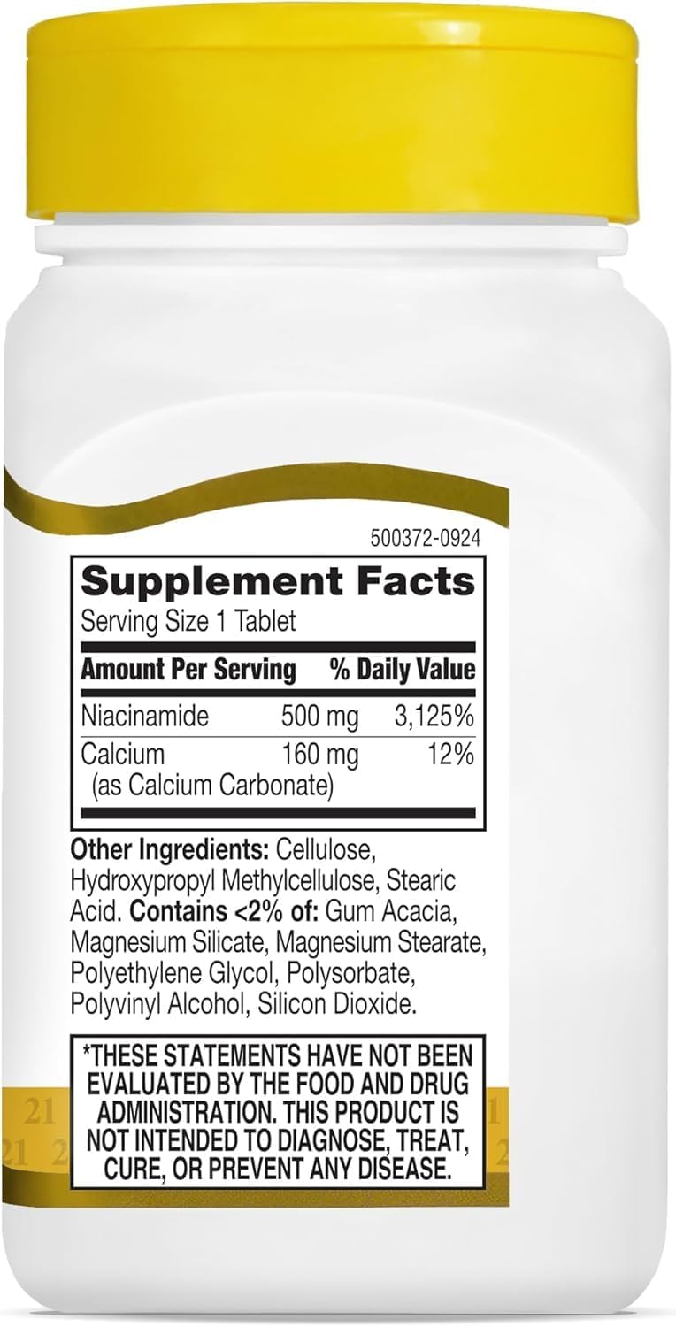 21st Century Niacinamide 500 mg Tablets, Prolonged Release - 110 ct, Pack of 2 - görsel 2
