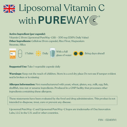 Florida Sunshine Liposomal Vitamin C 500mg - 120 Capsules