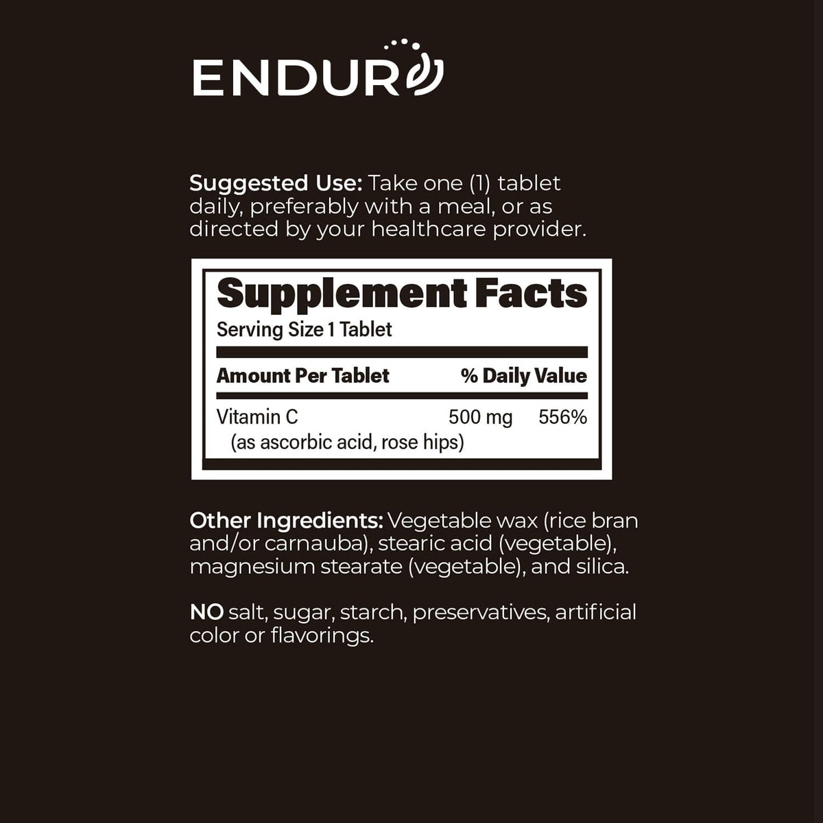 Endur ENDUR-C Vitamin C with Rose Hips, 500mg, 90 Tablets – Sustained Release - görsel 6