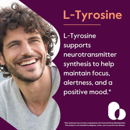 BESTVITE L-Tyrosine 500mg (240 Capsules) – No Stearates – Non-GMO – Gluten-free