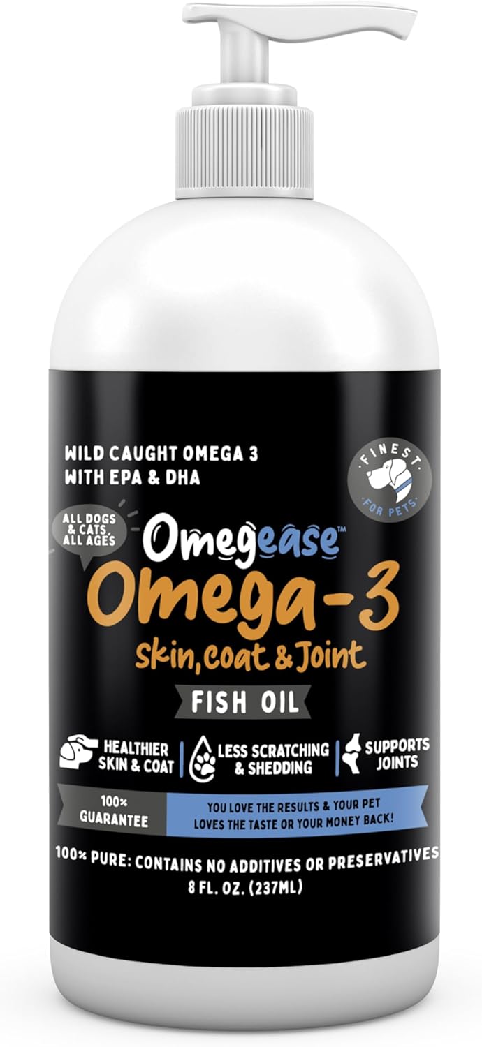 Finest For Pets Omegease 100% Pure Fish Oil for Dogs & Cats - 227 ml - görsel 1