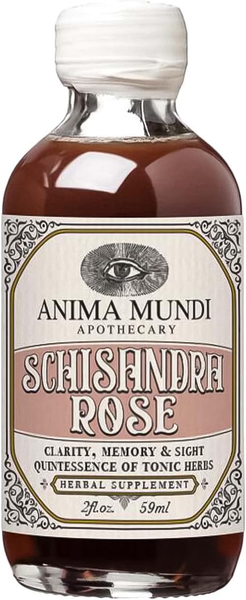 Anima Mundi Apothecary Schisandra Rose Elixir - Liquid Schisandra Berry Adaptogen Supplement with Wildcrafted Rose Petals (120 ml) - görsel 7