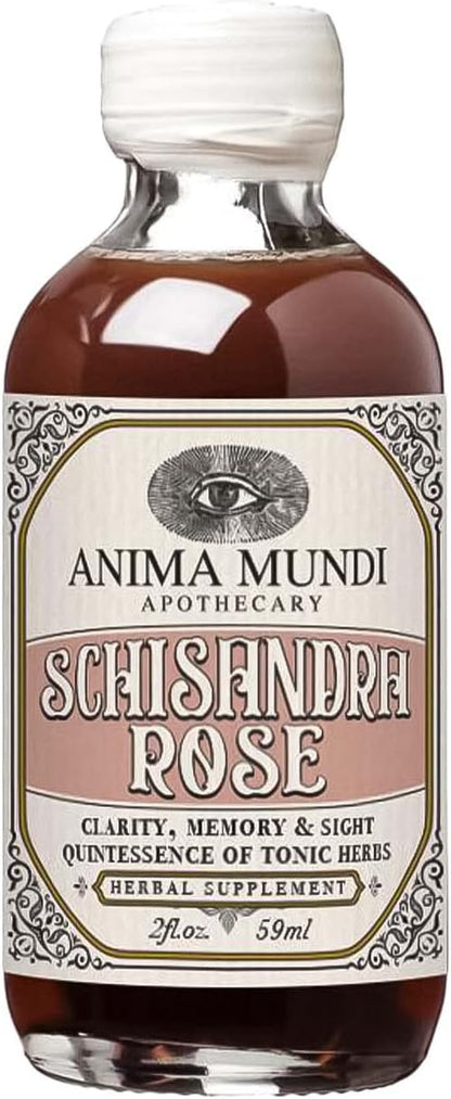 Anima Mundi Apothecary Schisandra Rose Elixir – Liquid Adaptogen with Rose Petals (60 ml)