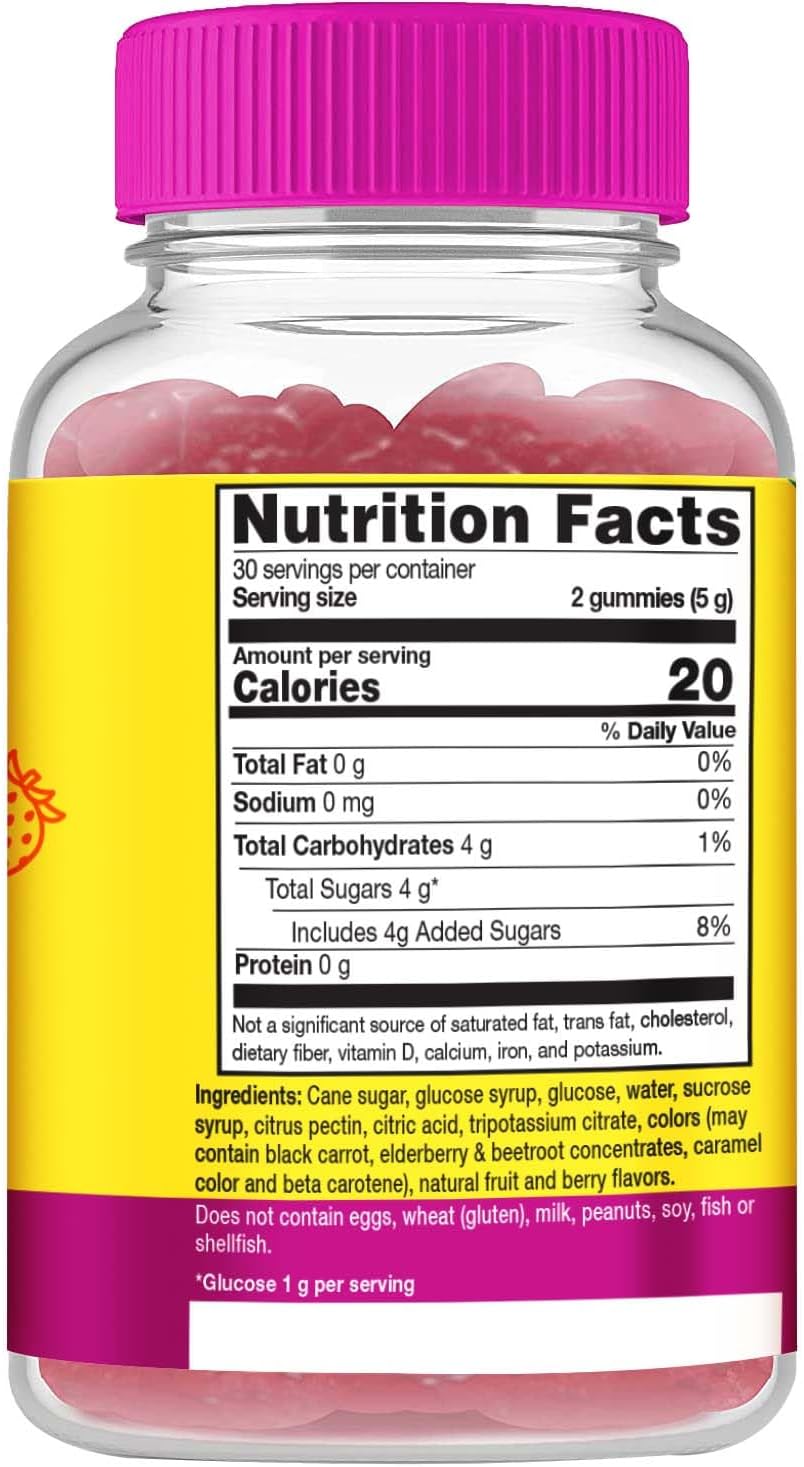 WellYeah Glucose Gummies – 4 Grammes of Carbohydrates, Naturally Sourced Flavours, Chewable for Men and Women, Non-GMO, Gluten-free (60 Count) - görsel 3