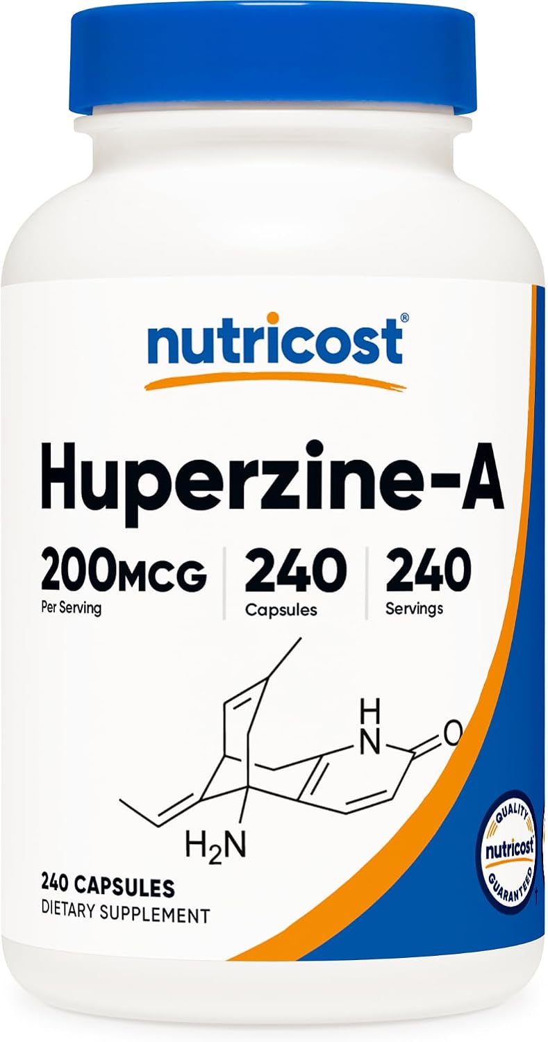 Nutricost Huperzine A 200mcg, 240 Capsules – Non-GMO, Vegetarian Friendly - görsel 1