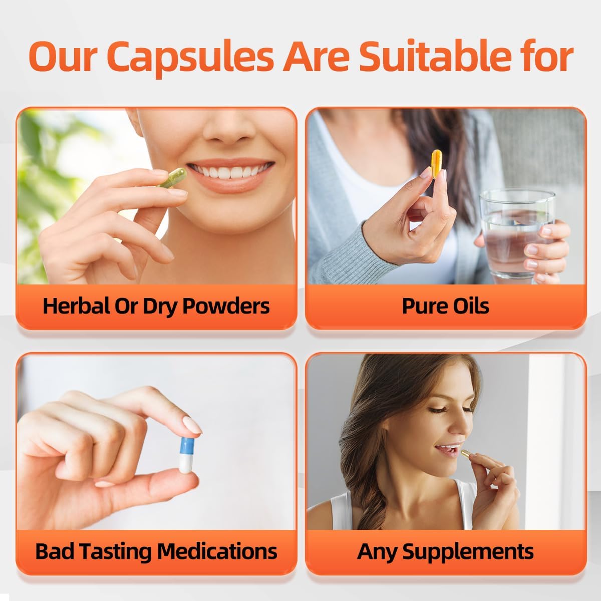 CAPSLogist Empty Vegan Capsules Size 0 (500 Count) with Micro Lab Spoons – DIY Capsule Filling Kit - görsel 7