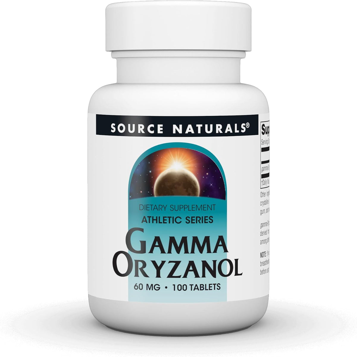 Source Naturals Gamma Oryzanol 60 mg - Athletic Series Food Supplement - 100 Tablets - görsel 1