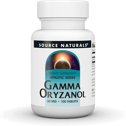 Source Naturals Gamma Oryzanol 60 mg - Athletic Series Food Supplement - 100 Tablets