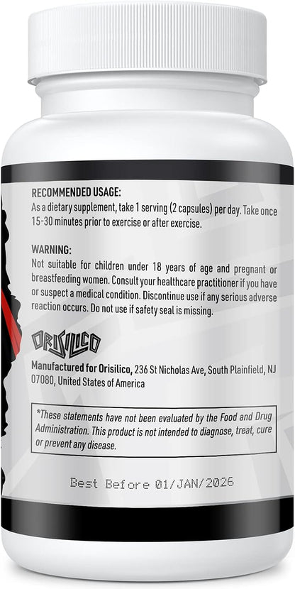 Orisilico Beta Ecdysterone & Turkesterone 1400 mg – 98% Beta Ecdysterone + 20% Turkesterone Extract for Muscle Mass, Strength & Protein Synthesis, 60 Capsules