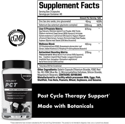 Anabolic Warfare Project PCT - Post-Workout Recovery & Hormone Support - 120 Capsules