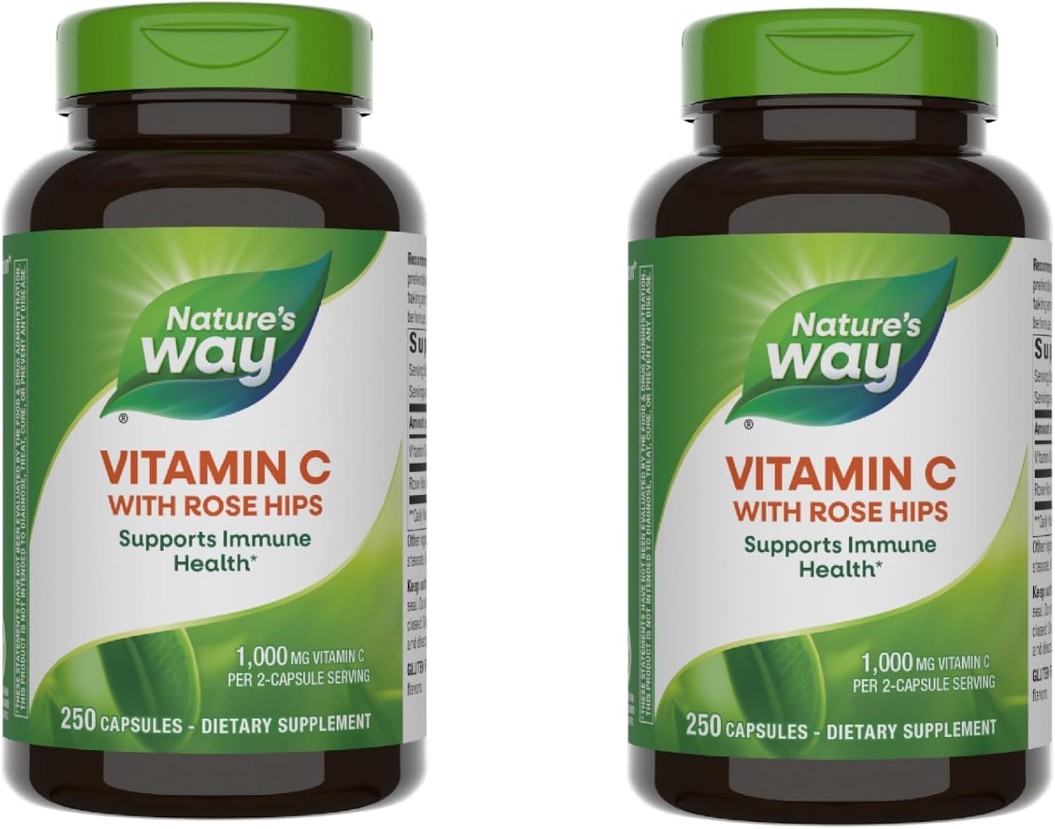 Nature's Way Vitamin C with Rose Hips, 500 mg per Serving, 250 Capsules (2-Pack) - görsel 1