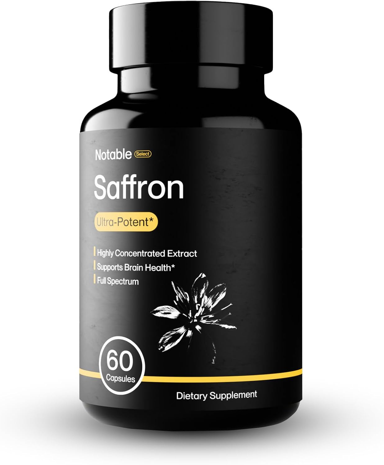 Notable Ultra-Potent Saffron Extract Capsules | 30mg | 60-Day Supply - görsel 1