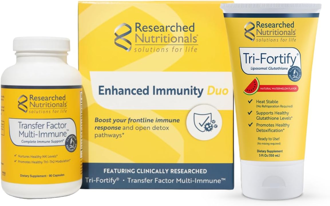 Enhanced Immunity Duo: Liposomal Glutathione (450mg) + Colostrum & Mushrooms Supplement – 2 Piece Set - görsel 1