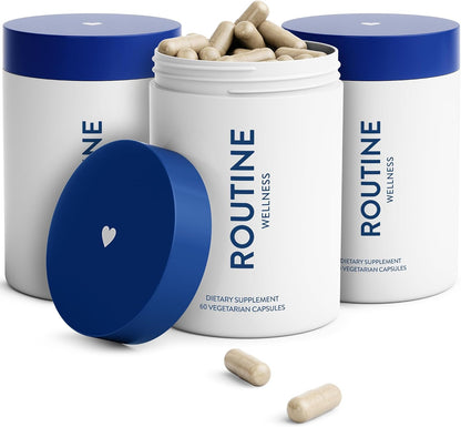 Routine Wellness Hair Growth Supplement with Biotin – Clinically Tested for Thicker, Fuller-Looking Hair (60 Capsules)