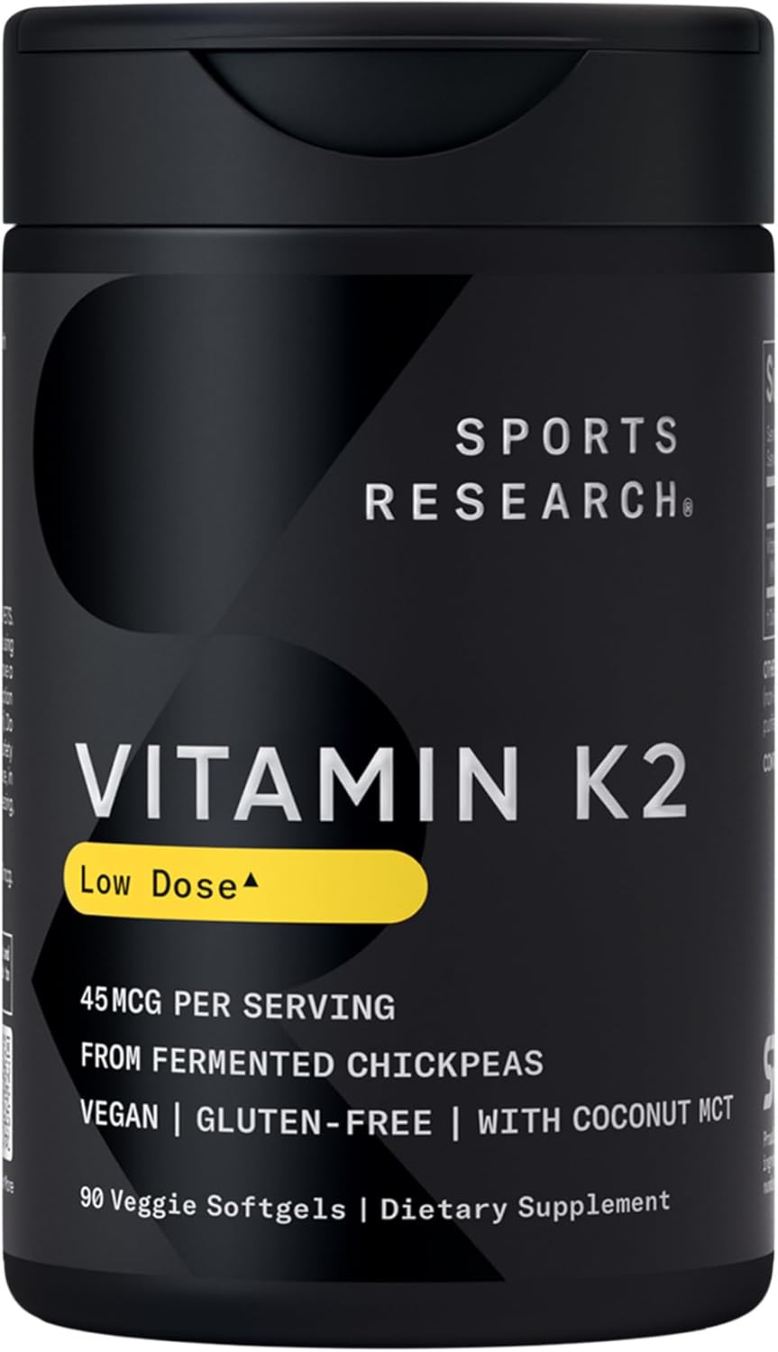 Sports Research Extra Strength Vitamin K2 as MK-7 180mcg with Coconut MCT Oil - 60 Vegan Softgels - görsel 10