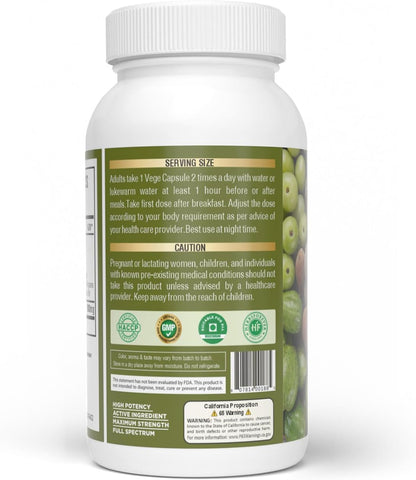 Herbsforever Triphala Capsules – 8:1 Extract (Amla, Haritaki, Bibhitaki) – 60 Vegetarian Capsules