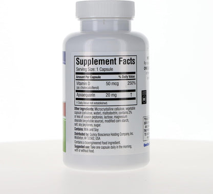Prevagen Extra Strength - 60 Capsules (2 Month Supply) | Brain Support | 20mg Apoaequorin with Vitamin D3 and 7-Day Pill Organiser
