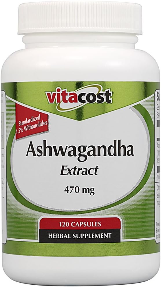 Vitacost Ashwagandha Extract - Standardised - 470 mg - 120 Capsules - görsel 1