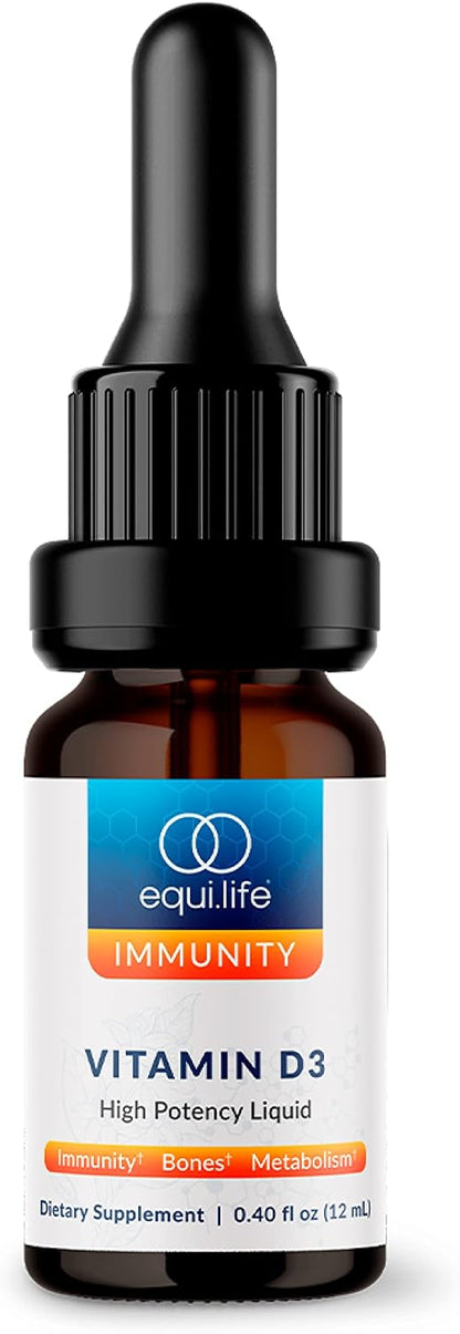 Equilife Vitamin D3: High Potency Liquid Drops, Non-GM, 0.40 fl oz (11.8 ml)