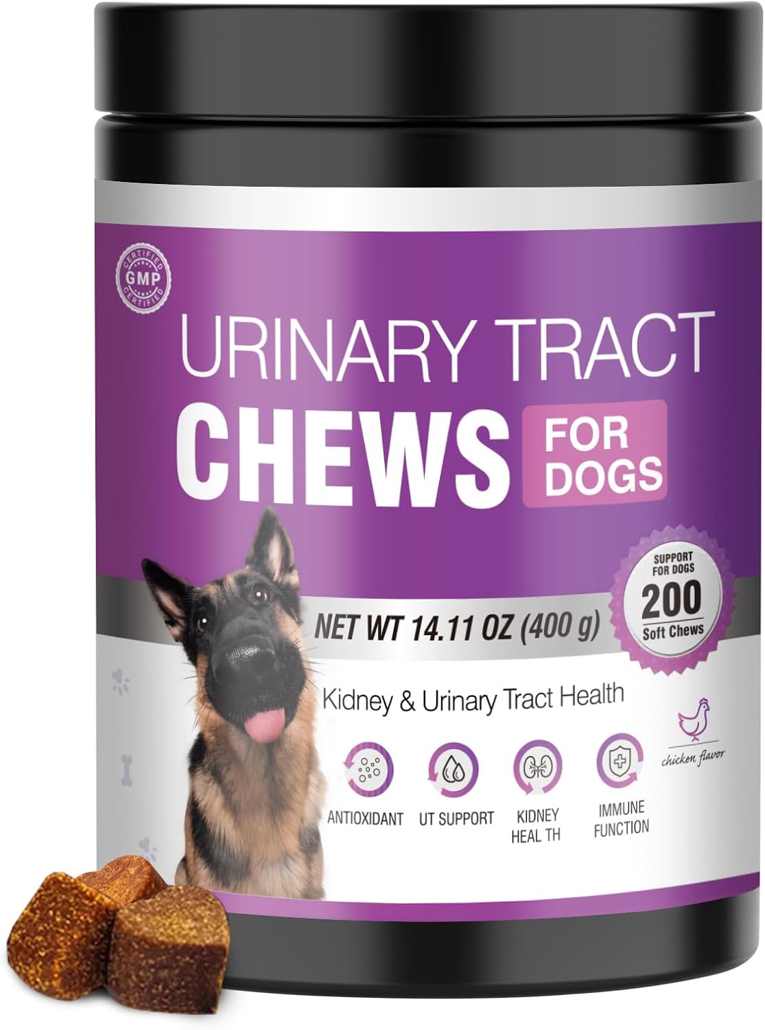 TTLXBL Cranberry Chews for Dogs – 200 Chews for Urinary Health Support - görsel 1