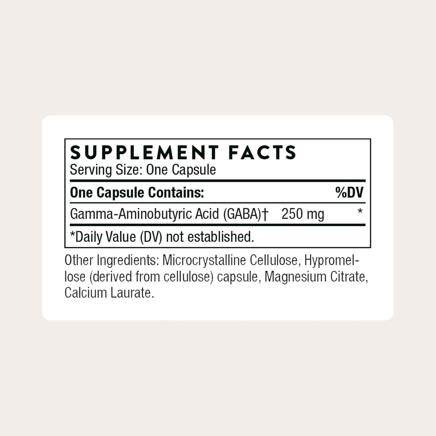 THORNE PharmaGABA-250 – GABA Supplement (250 mg, 60 Capsules) - görsel 2