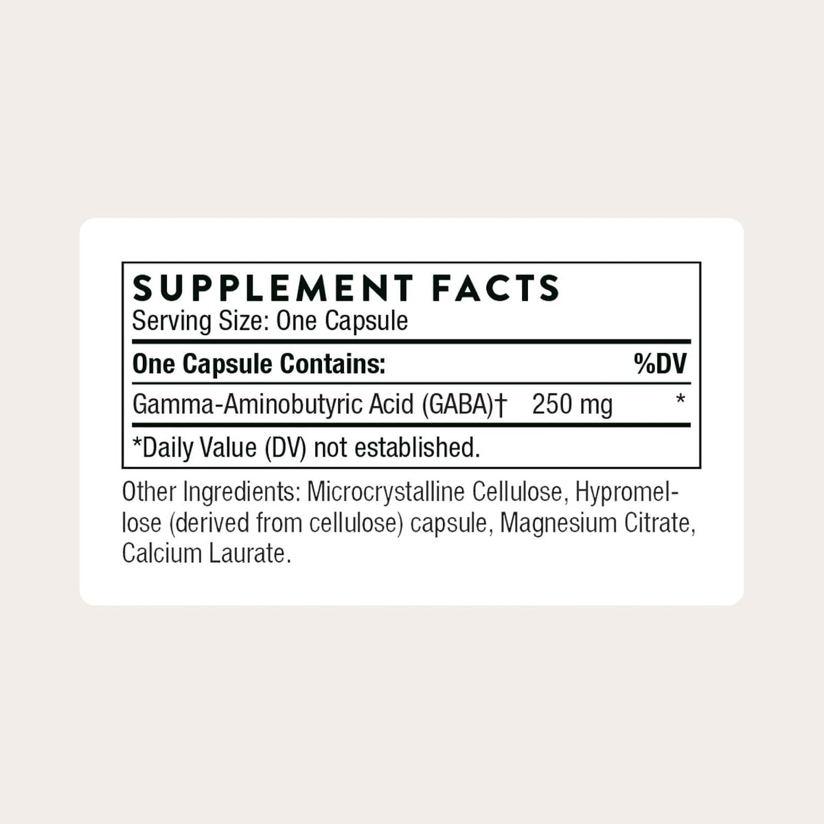 THORNE PharmaGABA-250 – GABA Supplement (250 mg, 60 Capsules) - görsel 2
