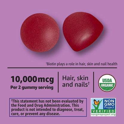 Amazon Basics Biotin 10,000mcg Gummy, 90 Gummies