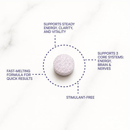 Purity Products Blueberry Probiotic B12 Energy Melt - Organic Blueberries, Methylcobalamin B12, 30 Melts