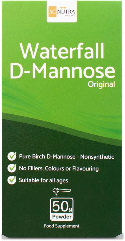 Waterfall D-Mannose Powder - 100% Pure D-Mannose from Birch - 50g