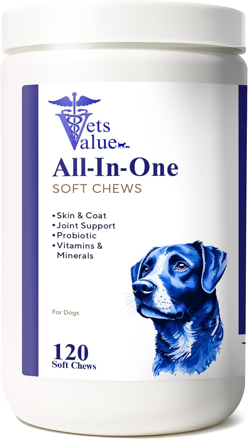 Dog Multivitamin Chews (120 Soft Chews) - All-in-One Vitamins for Dogs of All Ages, Sizes & Breeds - görsel 1