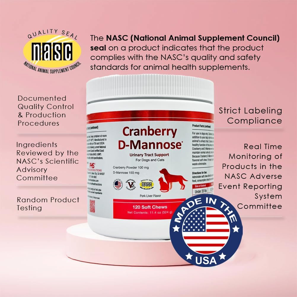 Pet Health Solutions Cranberry D-Mannose Urinary Tract Support Soft Chews for Cats and Dogs - görsel 5