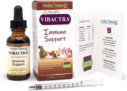 Amber NaturalZ Vibactra Immune Support Herbal Supplement for Pets - 1 oz