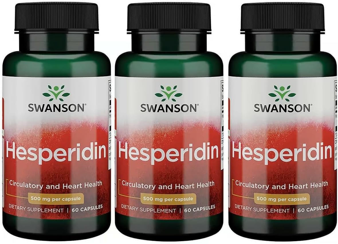 Swanson Hesperidin - Citrus-Derived Flavonoid - Cardiovascular & Muscle Recovery Support - 60 Capsules Food Supplement - görsel 8