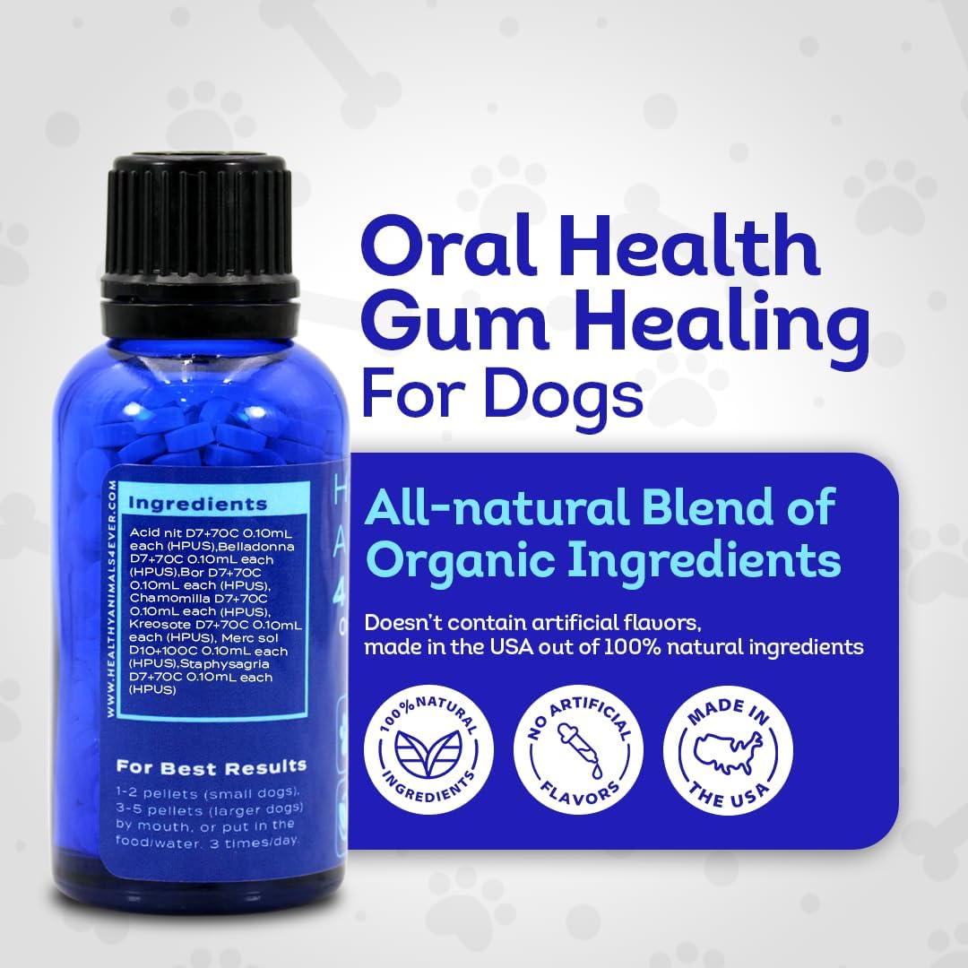 HA4E - Dog Oral Health Supplement - Natural, Organic, Non-GMO - 300 Tablets - görsel 3