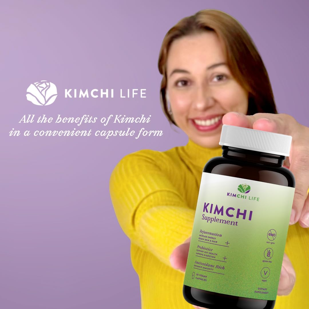 Kimchi Life Fermented Kimchi Capsules – Vegan Probiotic for Gut Health and Immunity - görsel 5