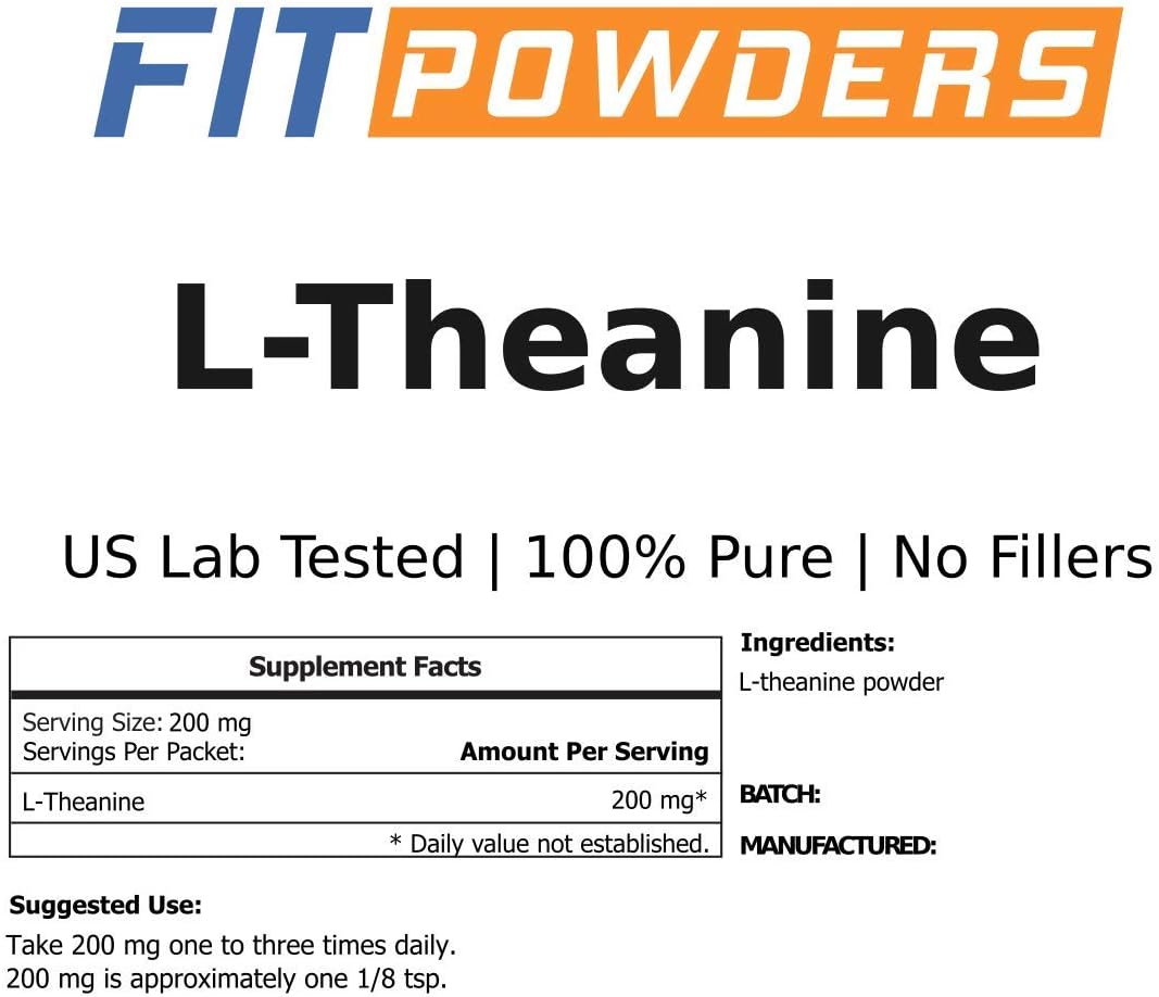 FitPowders L-Theanine Powder 1000g – Pure L-Theanine Supplement, Non-GMO, Vegan, Gluten-Free - görsel 4