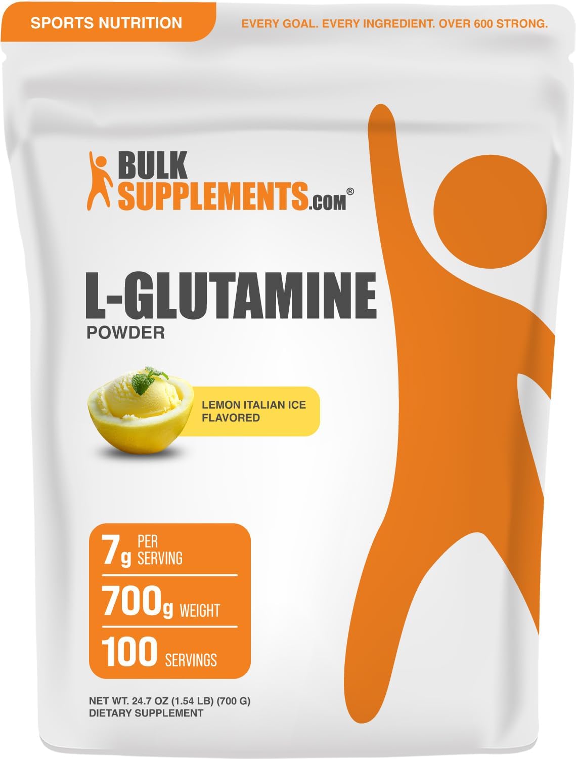 BulkSupplements L-Glutamine Powder – 500g – Unflavoured, Gluten-Free – 5g per Serving - görsel 10
